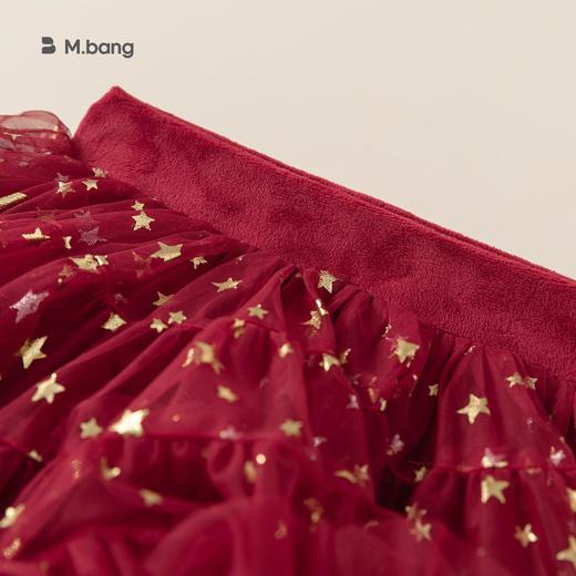 宥宝童装女宝宝周岁蓬蓬裙网纱裙子tutu裙女童红色半身裙拜年服 商品图2