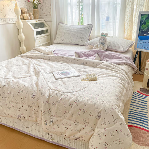 【品牌直发】加倍生活 A类云感双层纱7A抗菌床盖夏被四件套系列yc0311004 商品图3