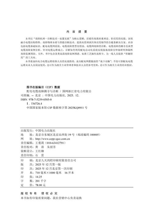 配电电缆故障测寻与诊断 商品图3