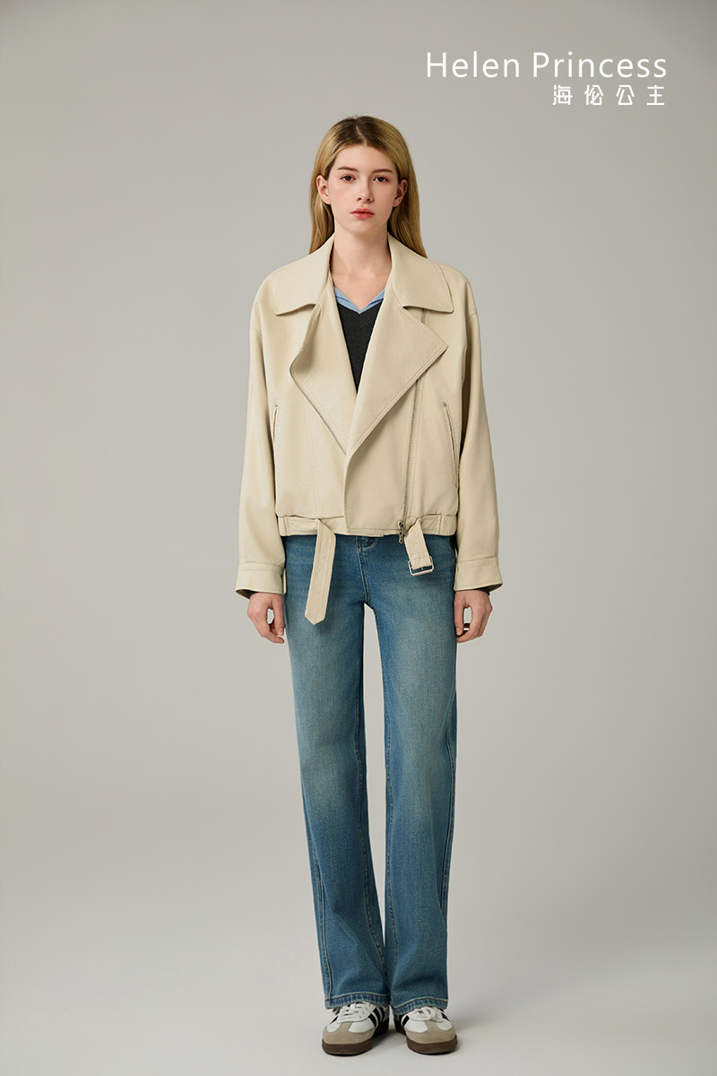 机车风腰带PU皮衣