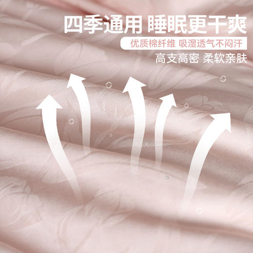 【品牌直发】加倍生活 A类100支全棉长绒棉提花四件套-赫本系列 10色可选 yc0205003 商品图1