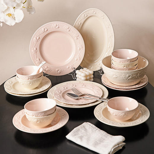 摩登主妇漂亮盘子家用菜盘高级感餐具餐盘特别好看的草帽盘水果盘 商品图0