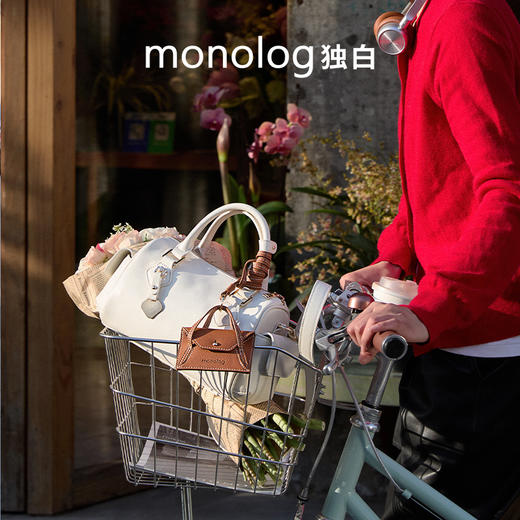 独白X卡拉羊 挂耳波士顿包优雅精致单肩斜挎手拎女包密语系列 D4201 商品图3