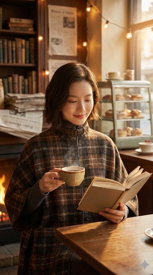 Anica HN 立领斗篷双面手工大衣 商品图3