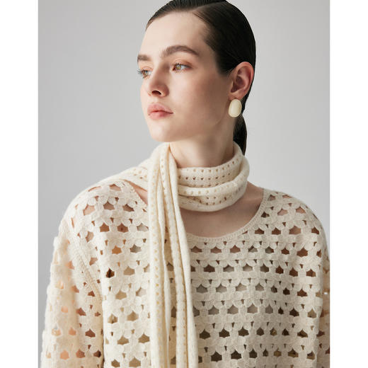 PALUOPO/PL 100%山羊绒 羊绒围巾ET2F8129R约重115g 配饰帕罗 商品图5