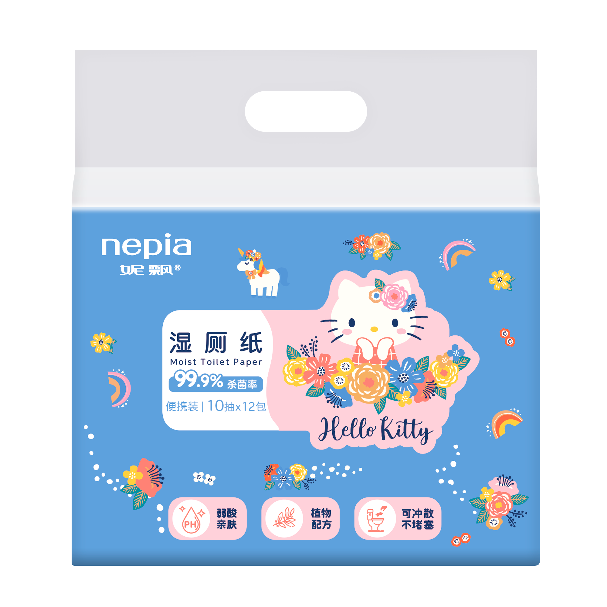 妮飘湿厕纸10抽*12包（哆啦A梦）（全新品）
