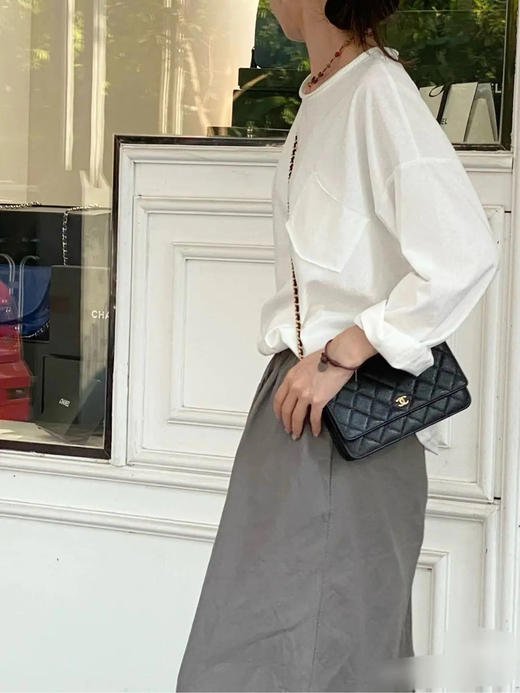 Chanel 黑金 荔枝纹牛皮 woc 链条包 商品图2