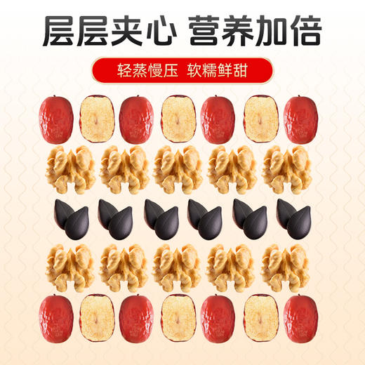 【阿克苏优选】浙疆果 新疆芝麻蒸切糕礼盒 黑芝麻+脱衣核桃仁+新疆红枣 商品图2