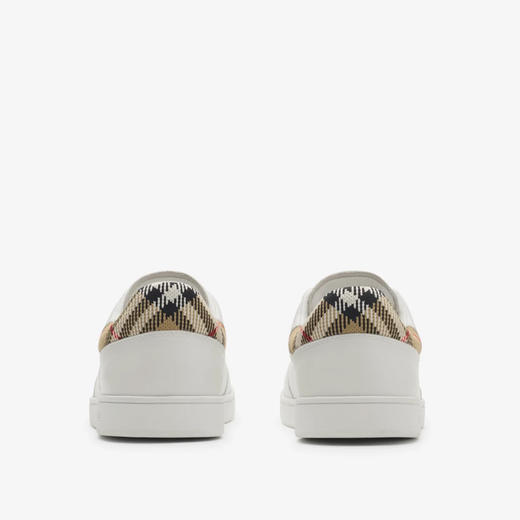 BURBERRY 巴宝莉 男士马术骑士徽标皮革 Set 休闲运动鞋 白色 8118850 A1464 商品图2