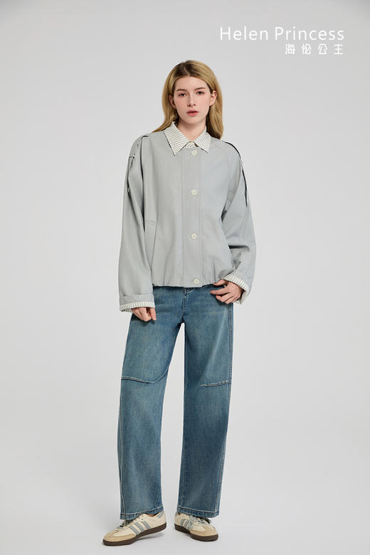 假两件衬衫翻领皮衣 商品图8