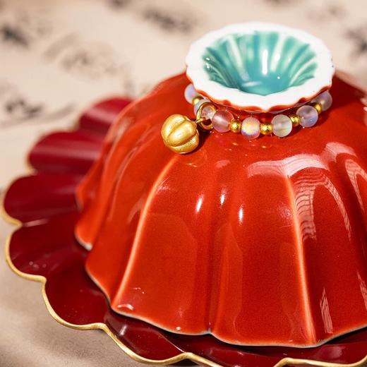 朱炳仁铜  喜事连连杯碟套装 商品图2