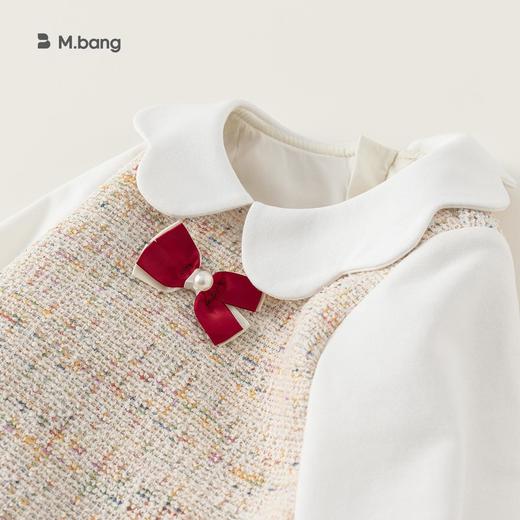 宥宝童装女童娃娃领连衣裙春款2025新款洋气女宝宝公主裙儿童礼服 商品图2