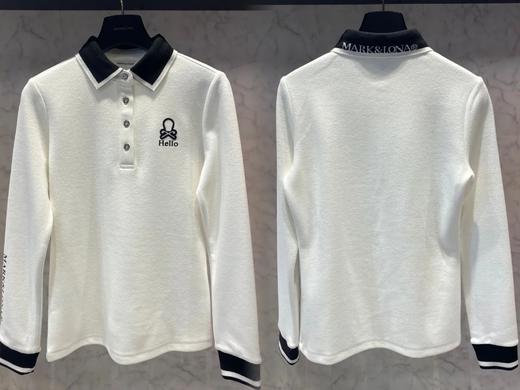 M&L家新款女款同款磨毛加厚长袖上衣来了！这种polo衫是最实穿的，不需要太花哨的设计，质感和细节到位了，随便一穿就很出众！！撞色领袖不会感觉太单调，这种轻松感，好穿又不会太松松垮垮，原厂面料！ 商品图4