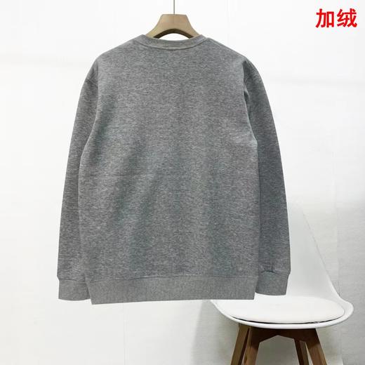 F020210秋冬加绒款硅胶印花logo圆领卫衣男款 商品图3