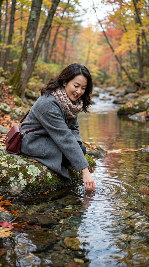 HL 小翻领高弧形叉宽缝双面手工长款大衣 商品图2