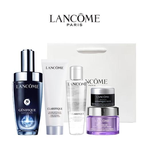 新春惊喜价【送礼袋】兰蔻全明星护肤套组（小黑瓶肌底液100ml（第三代）+极光洁面50ml+极光水50ml+小黑瓶眼霜5ml+雪花霜15ml） 香港直邮 商品图0