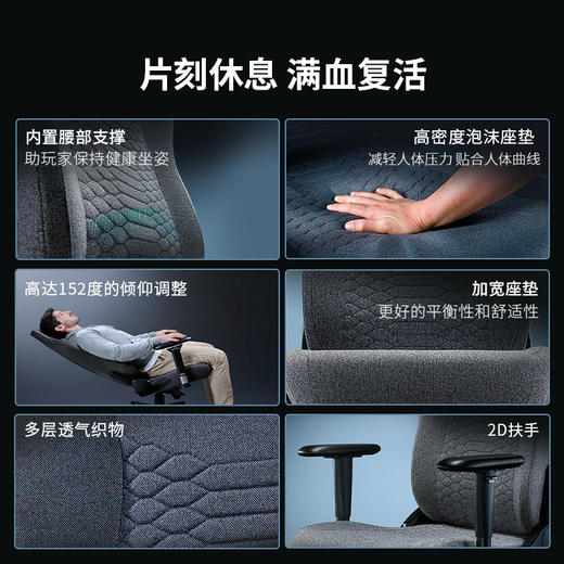 Razer雷蛇风神V2 X 织物版人体工学电脑椅电竞椅【雷蛇官方直营，4年有限质保】 商品图1