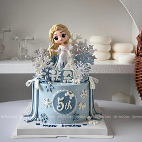 冰雪公主艾莎蛋糕（备注名字和年龄）（至少提前一天预定）