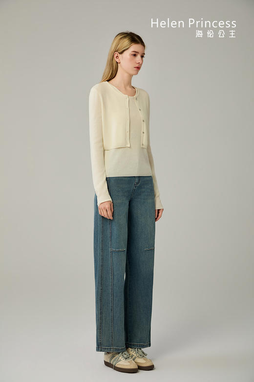 时髦针织套装开衫+背心 商品图3