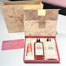 欧舒丹全新樱花沐浴露身体乳护手霜身体护理套装滋润节日礼盒