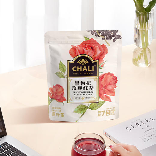 CHALI 黑枸杞玫瑰红茶17.5g 7包装尝鲜装 商品图3