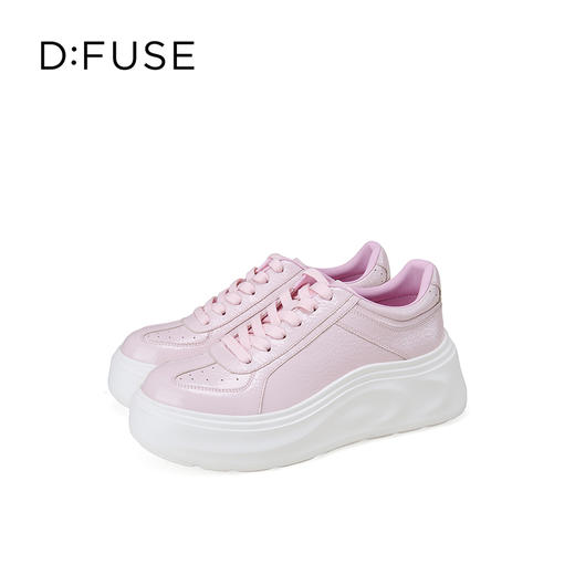 Dfuse迪芙斯2026春季新款轻便厚底增高牛漆皮松糕鞋休闲鞋增高鞋 商品图7
