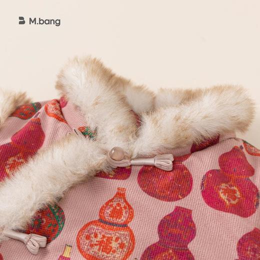 宥宝童装女童连衣裙国风无袖小童背心裙绗棉保暖毛毛儿童裙子 商品图2