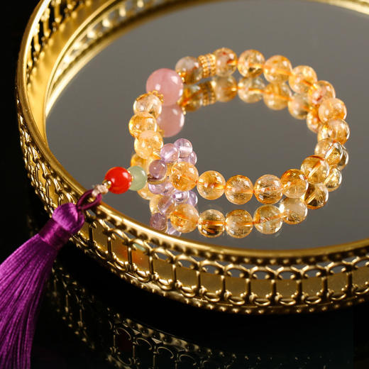 【祈愿吉品】黄阿塞手持流苏手链姻缘贵人缘手链 商品图3