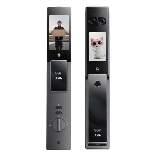 TCL智能门锁双屏AI智能锁人脸识别AI上下双摄全景猫眼指纹密码 K11D Pro 商品图0
