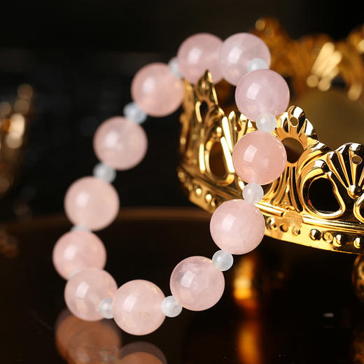 【祈愿吉品】海蓝宝粉晶手链新款姻缘高级精致水晶 商品图2