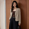 西遇v领截短款西装外套女2026年春季新款正肩廓形简约休闲西服10460028 商品缩略图2
