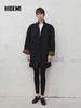 HIDEMI 设计感美丽奴羊毛简约立领双面穿双层复合中长款西装外套 商品缩略图5
