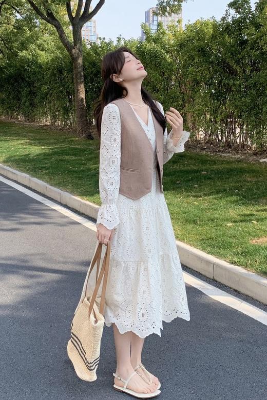 Le Malene 超好看减龄马甲蕾丝连衣裙套装 22429 商品图2