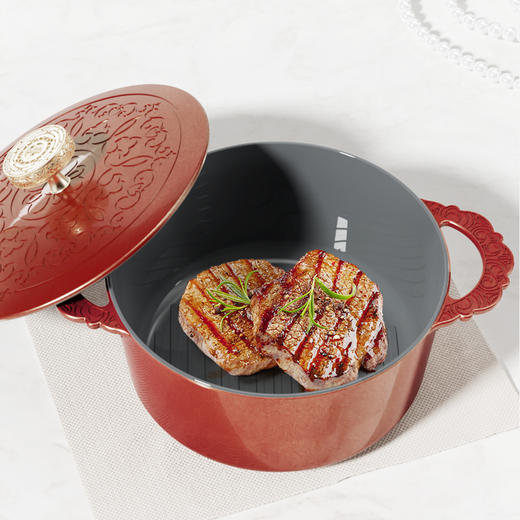 宝玑Breguet 传世系列24cm珐琅锅BGB2403 - 锦绣红 商品图4