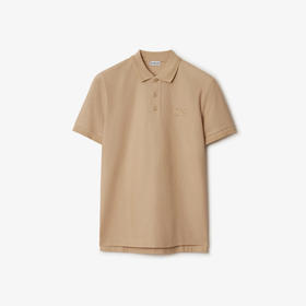 【二】BURBERRY 巴宝莉 男士马术骑士徽标刺绣棉质短袖 Polo 衫 卡其色 8099167 A7405