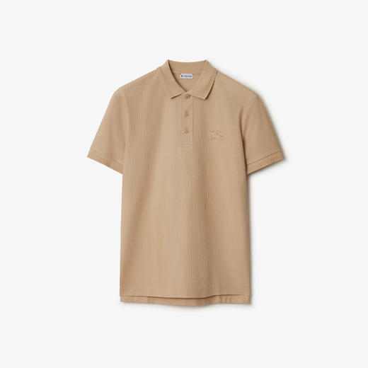 【二】BURBERRY 巴宝莉 男士马术骑士徽标刺绣棉质短袖 Polo 衫 卡其色 8099167 A7405 商品图0