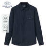 【莱赛尔】德鲨藏青色长袖衬衫男青年休闲上衣服男装衬衣 商品缩略图0