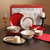 摩登主妇玫瑰假日中国风碗筷套装饭碗餐具陶瓷盘新婚礼物结婚家用 商品缩略图4