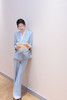 法小曼*子珍专款/蓝色职场套装女西装外套中长款显瘦阔腿裤正装CP2063 商品缩略图2