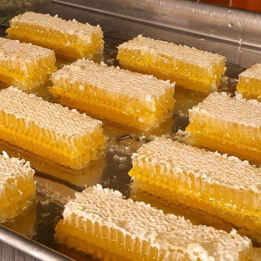 送勺子【自然成熟❗️天然营养】蜂场现切新老蜂纯巢蜜天然嚼着吃蜂巢蜜野生纯蜂蜜块。jd 商品图3