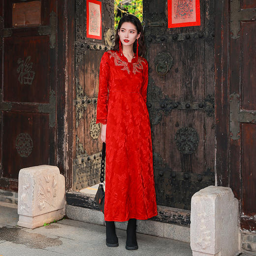 【2026春节款-现货】璎珞垂裳民族风连衣裙 商品图2