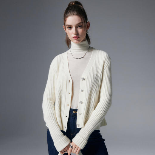 【咕咕同款】PALUOPO/PLV领女开衫ET23997R/约重350g帕罗 商品图8