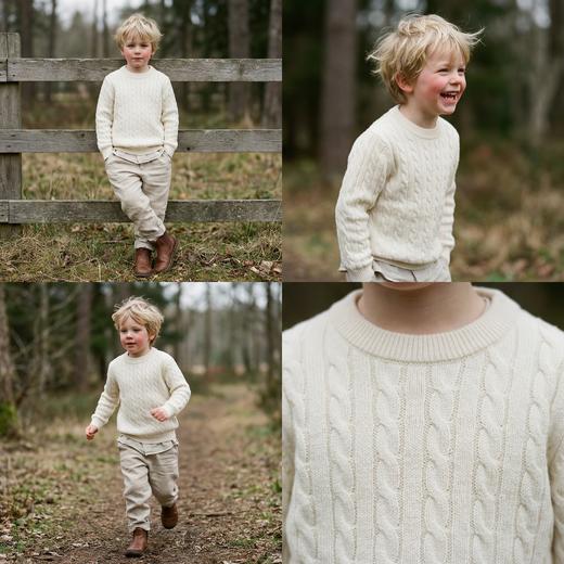 PALUOPO/PL 100%山羊绒圆领童衫ET2F8388R/约重177g帕罗 商品图3