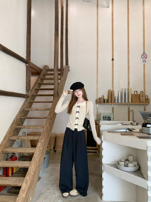 <曾小咸推荐>2.17现货秒杀 ！微信超特价！2色蝴蝶结假两件针织衫 日常159.99 立减80 秒杀79.99！！ 商品图14