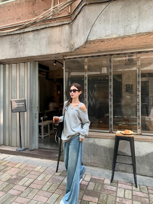 <曾小咸推荐>2.17现货秒杀 ！微信超特价！斜肩长袖卫衣 日常159.99 立减80 秒杀79.99！！ 商品图9