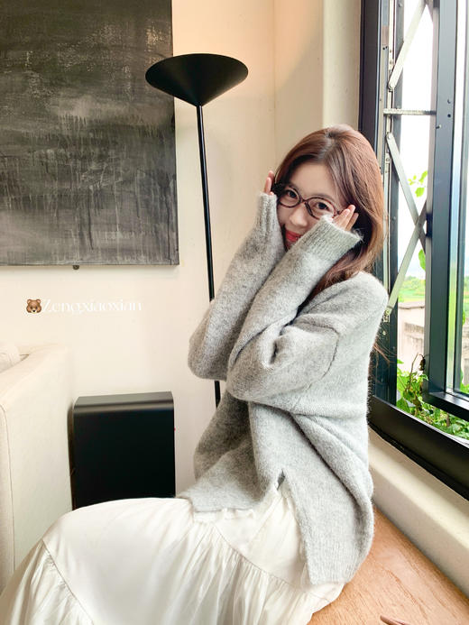 <曾小咸推荐>2.15现货秒杀 ！微信超特价！假两件拼接蕾丝针织衫 日常189.99 立减100 秒杀89.99！！ 商品图5