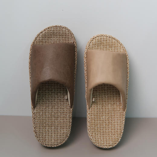 【亚麻拖】男士/女士四季麻拖鞋PU拖鞋四季家居拖男女拖鞋【WG26652W/M】 商品图0