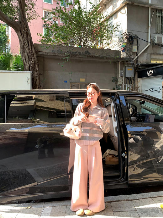 <曾小咸推荐>2.15现货秒杀 ！微信超特价！翻领条纹毛衣 日常189.99 立减100 秒杀89.99！！ 商品图7