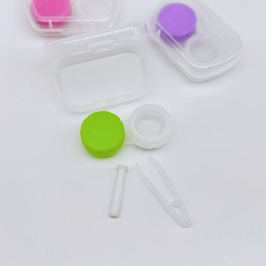 新款ins莫兰迪高级感隐形眼镜盒迷你小巧美瞳盒简约护理盒5012 商品图3