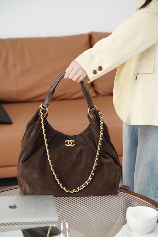 香奈儿 26C 早春新款 嬉皮hobo MAXI 麂皮棕（LZ） 商品图0